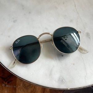Ray Ban around Metal Unisex Classic Green and Gold frame